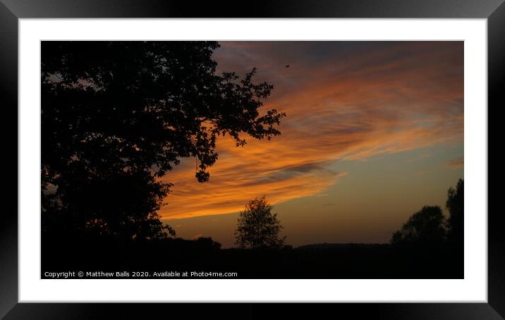 Fire in the sky  Framed Mounted Print by Matthew Balls