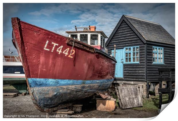 The Boatyard Print by Viv Thompson