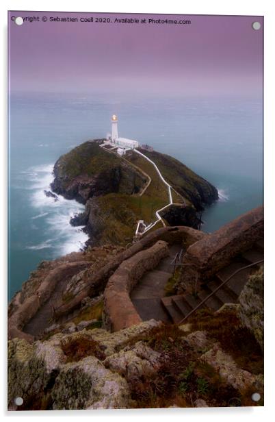South Stack Lighthouse Acrylic by Sebastien Coell