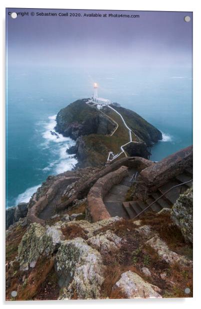South Stack Lighthouse Acrylic by Sebastien Coell