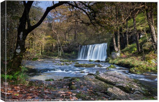 An autumn waterfall Canvas Print by Daryl Peter Hutchinson