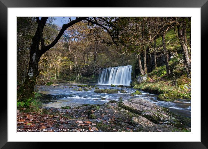 An autumn waterfall Framed Mounted Print by Daryl Peter Hutchinson