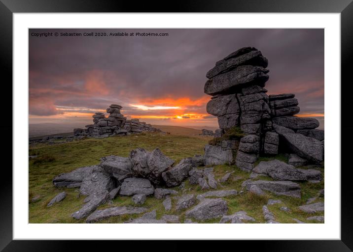 Great Staple Tor Dartmoor Framed Mounted Print by Sebastien Coell