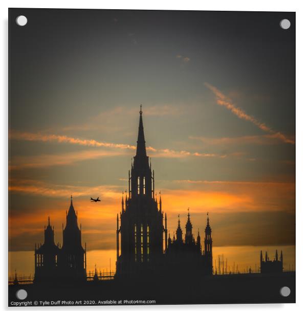 Westminster  Skyline Acrylic by Tylie Duff Photo Art