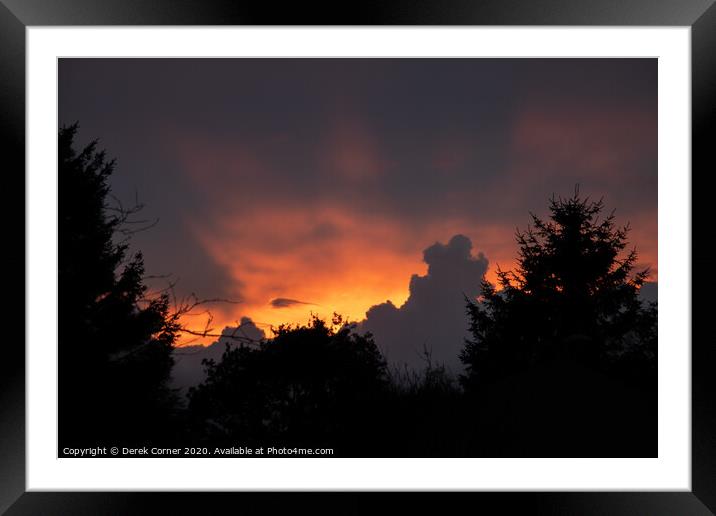 Sunset over Cumbernauld Framed Mounted Print by Derek Corner