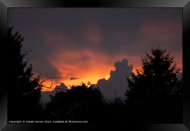 Sunset over Cumbernauld Framed Print by Derek Corner
