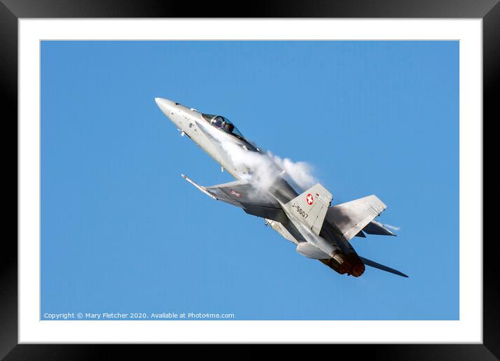 Mig going through its paces Framed Mounted Print by Mary Fletcher