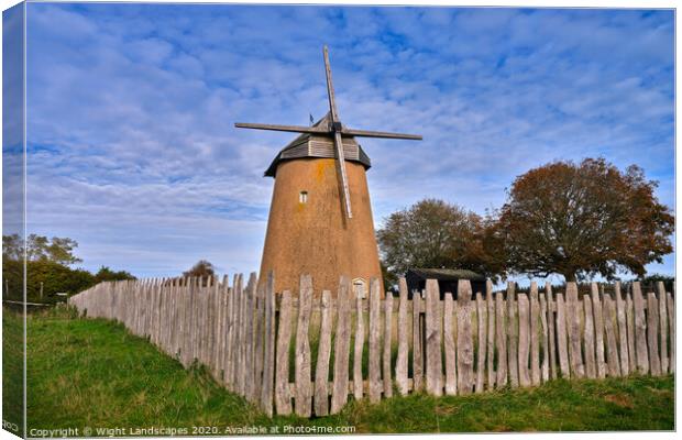 Bembridge Windmill Isle Of Wight Canvas Print by Wight Landscapes