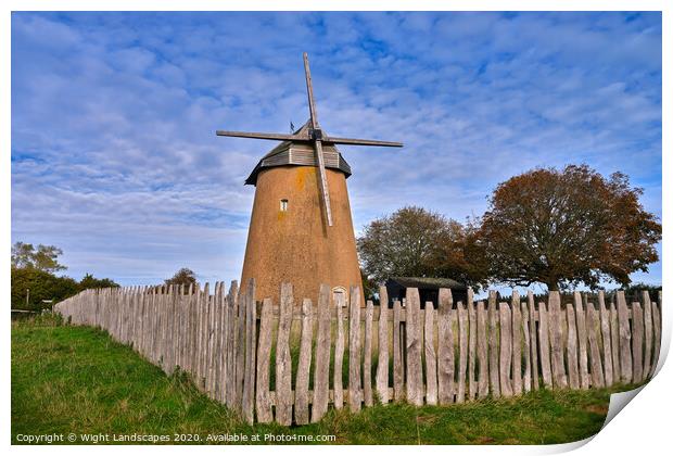 Bembridge Windmill Isle Of Wight Print by Wight Landscapes