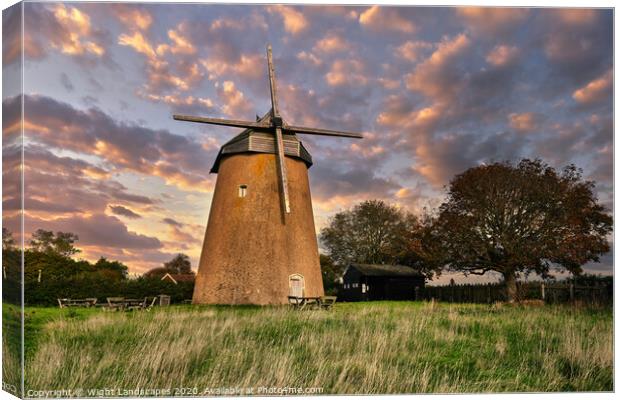Bembridge Windmill Isle Of Wight Canvas Print by Wight Landscapes