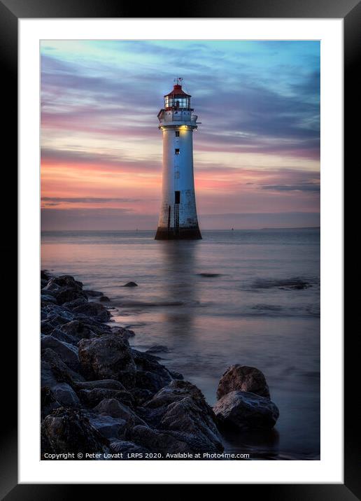 Fort Perch Rock Lighthouse, New Brighton Framed Mounted Print by Peter Lovatt  LRPS