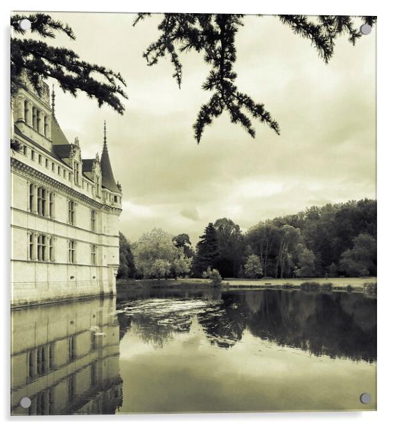 Chateau d'Azay Le Rideau Acrylic by Jacqui Farrell