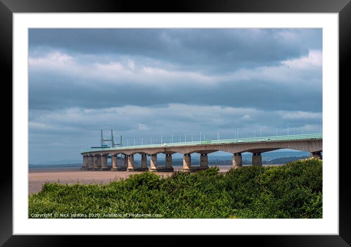 Prince of Wales Bridge over the River Severn  Framed Mounted Print by Nick Jenkins
