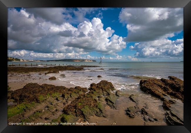 Small Hope Beach Shanklin Framed Print by Wight Landscapes