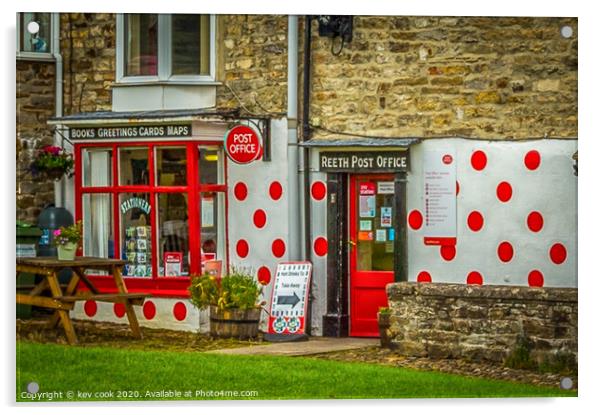 Reeth post office Acrylic by kevin cook