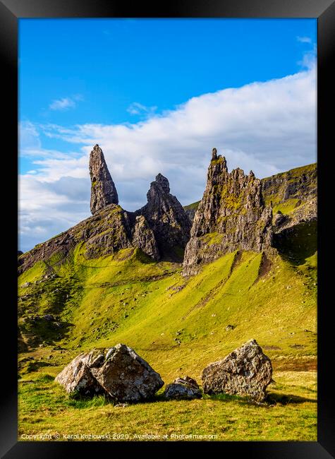 The Old Man of Storr Framed Print by Karol Kozlowski