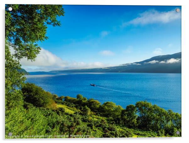 Landscape of the Loch Ness Acrylic by Karol Kozlowski