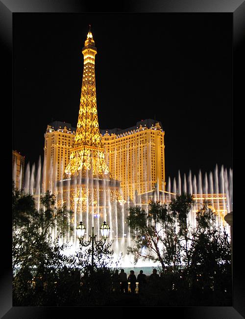 Las Vegas Fountains Framed Print by Jon Kondrath