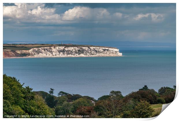 Culver Cliffs and Down Isle Of Wight Print by Wight Landscapes