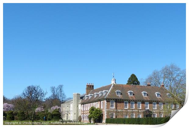 View of Hall Place & Gardens  Print by Ursula Keene