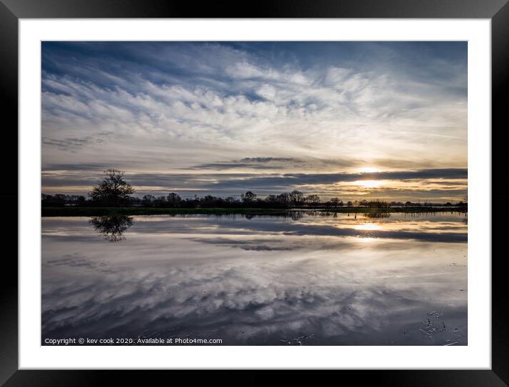 River clouds Framed Mounted Print by kevin cook