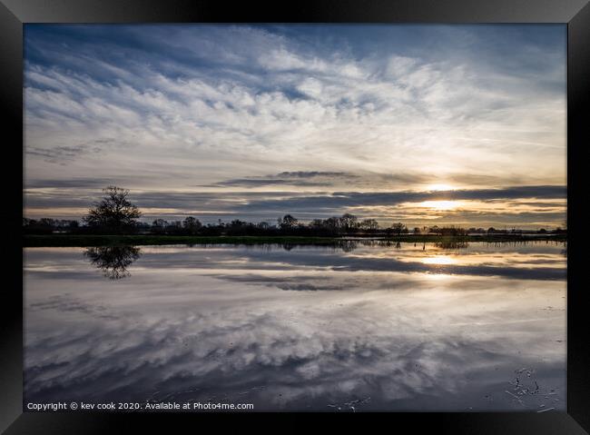 River clouds Framed Print by kevin cook