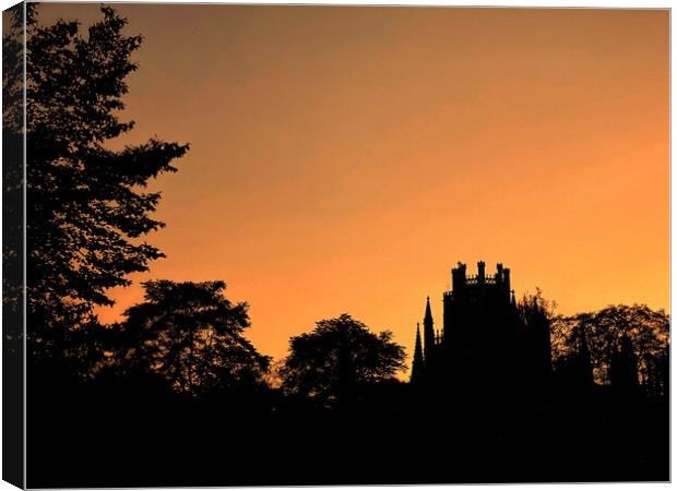 Ely Cathedral Sunset  Canvas Print by Jacqui Farrell