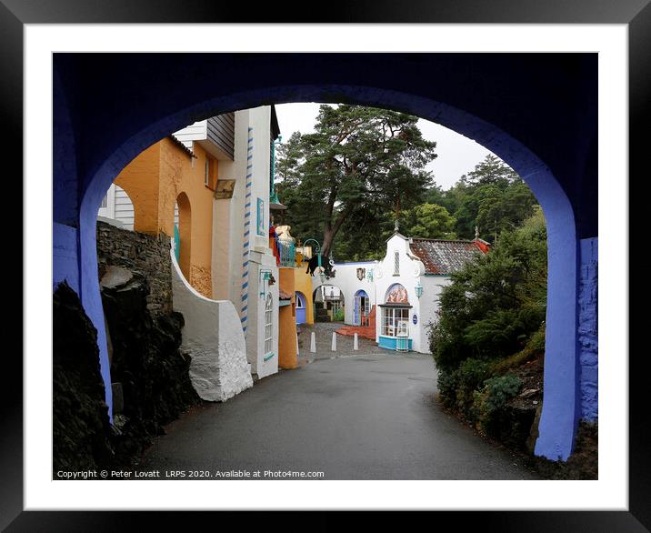 Battery Square, Portmeirion Framed Mounted Print by Peter Lovatt  LRPS