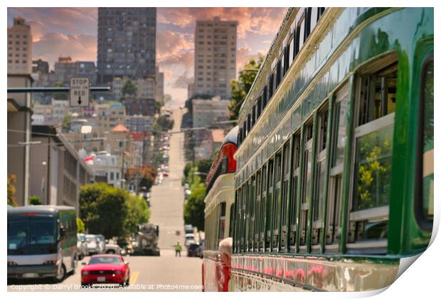 Streets of San Francisco at Dawn Print by Darryl Brooks