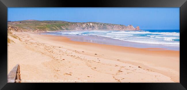 Captivating Phillip Island Panorama Framed Print by Holly Burgess