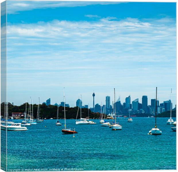 View of Sydney Harbour, New South Wales, Australia Canvas Print by Mehul Patel