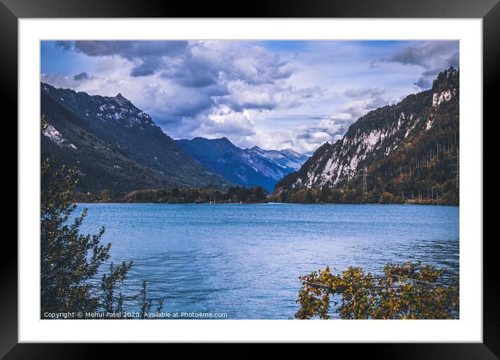 Lake Thun (Thunersee), Bernese Oberland, Switzerland, Europe Framed Mounted Print by Mehul Patel