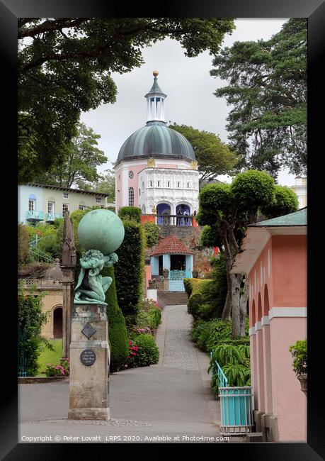 Portmeirion - View towards the Dome Framed Print by Peter Lovatt  LRPS