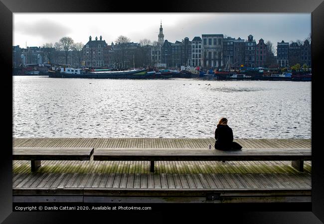Girl in Amsterdam Framed Print by Danilo Cattani