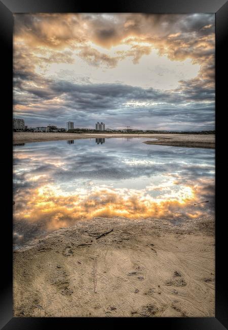 Reflections at Sunset Framed Print by Pete Evans