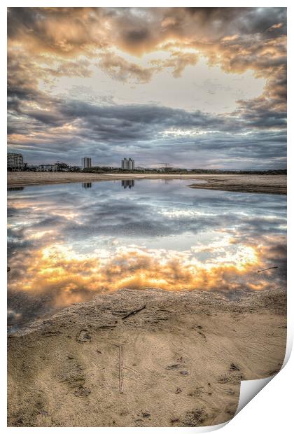 Reflections at Sunset Print by Pete Evans