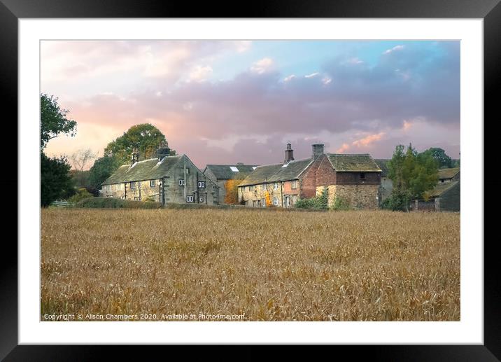 Jowett House Farm Barnsley  Framed Mounted Print by Alison Chambers