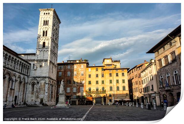 Lucca, Italy, the Cathedral of Saint Michele Print by Frank Bach