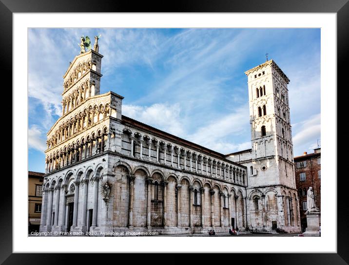 Lucca, Italy, the Cathedral of Saint Michele Framed Mounted Print by Frank Bach