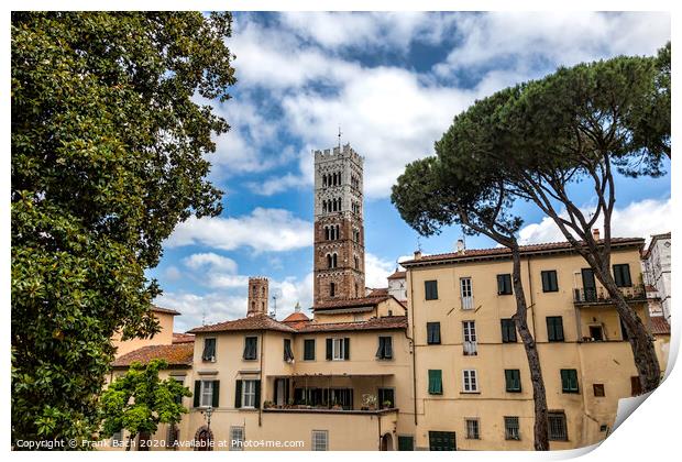 Lucca, Tuscany - View over Old Town (Italy) Print by Frank Bach