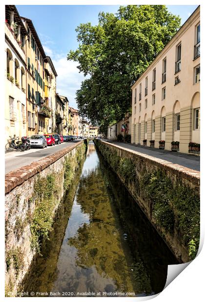 Lucca, Tuscany, Italy. Streets and canals Print by Frank Bach