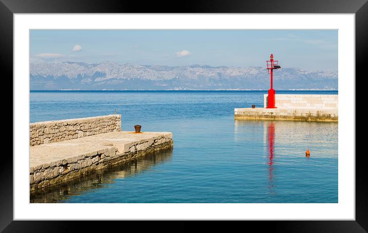 Harbour entrance at Duba Framed Mounted Print by Jason Wells