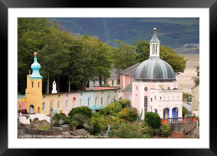 Portmeirion - View of the Dome Framed Mounted Print by Peter Lovatt  LRPS