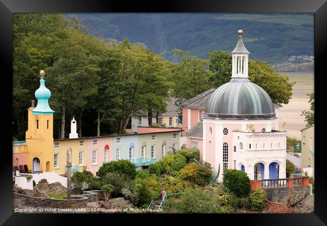 Portmeirion - View of the Dome Framed Print by Peter Lovatt  LRPS
