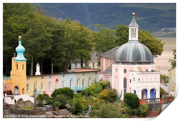 Portmeirion - View of the Dome Print by Peter Lovatt  LRPS