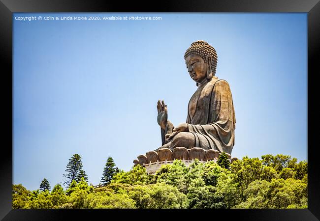 Hong Kong, The Big Buddha Framed Print by Colin & Linda McKie