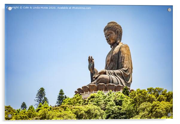 Hong Kong, The Big Buddha Acrylic by Colin & Linda McKie