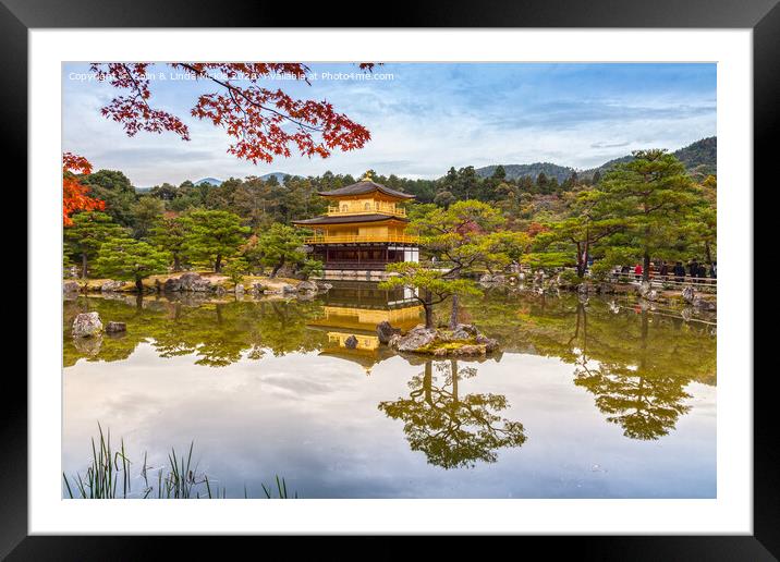 Golden Pavilion, Kyoto, Japan Framed Mounted Print by Colin & Linda McKie