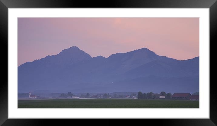 Kamnik Alps at dawn, Slovenia. Framed Mounted Print by Ian Middleton
