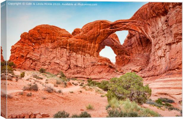 Double Arch, Utah Canvas Print by Colin & Linda McKie